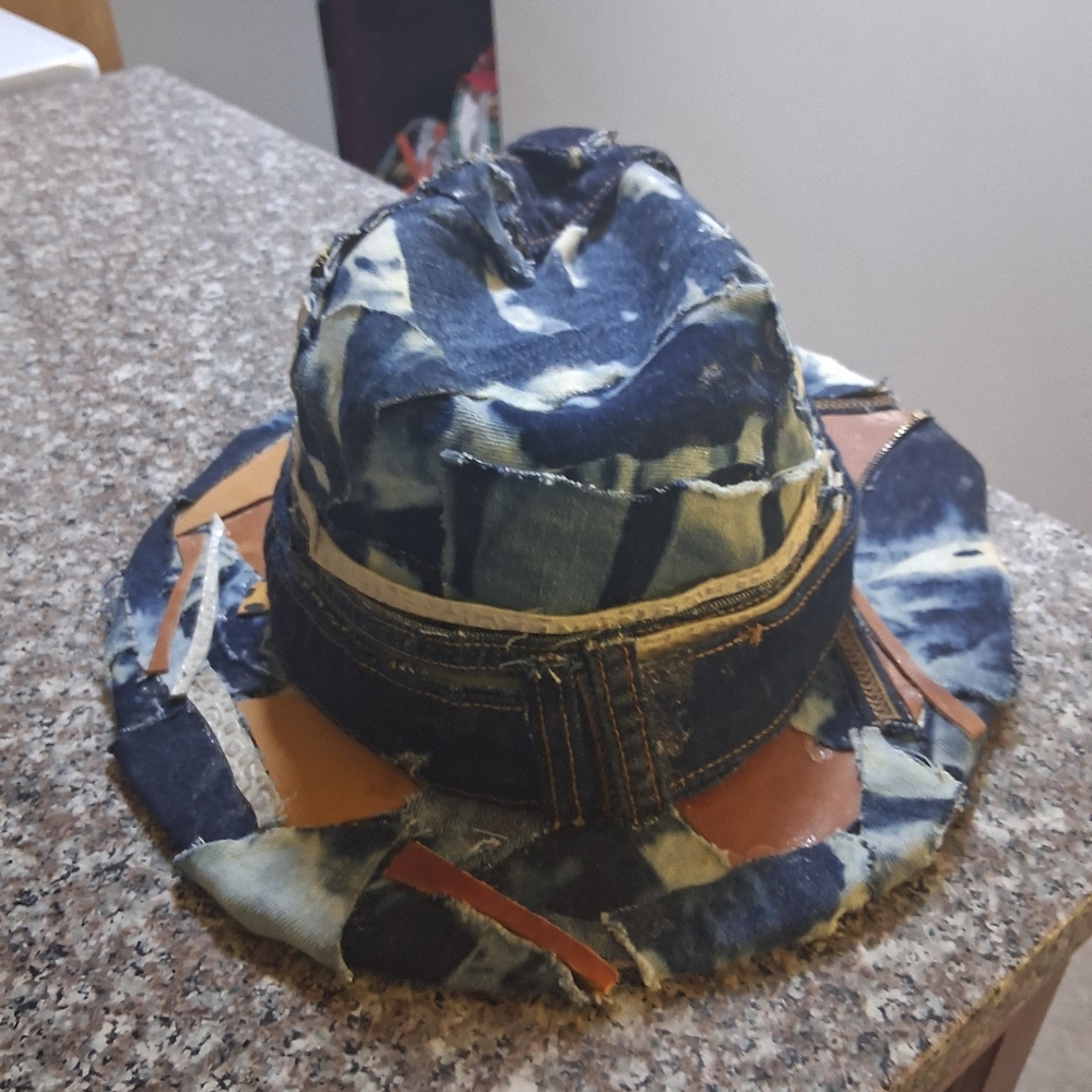 Stylish Denim Patchwork Hat